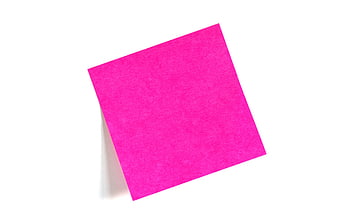 Blank Pink Sticky Note On White Background