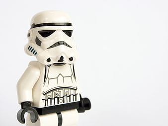 Lego Star Wars Stormtrooper Minifigure Close-Up Portrait