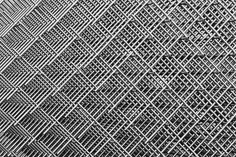Abstract black and white metal grid pattern background