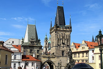 Charles Bridge Towers and Prague Old Town Architecture