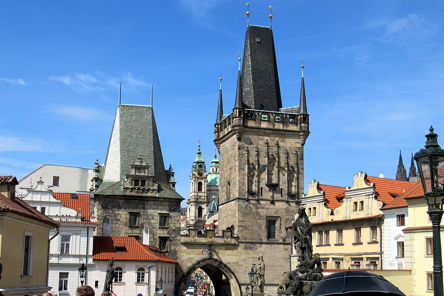 Charles Bridge Towers and Prague Old Town Architecture