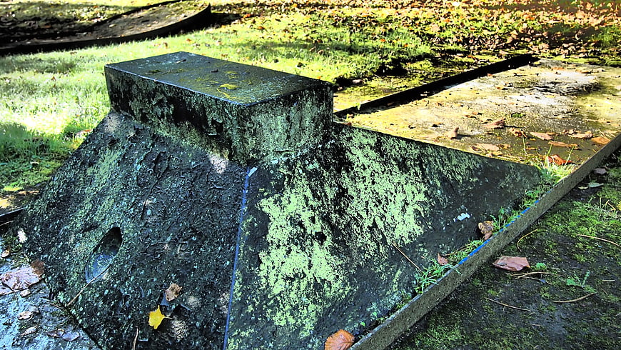 Weathered Concrete Mini Golf Obstacle in Abandoned Park