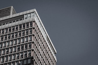 Modern Office Building Architecture Against Blue Sky