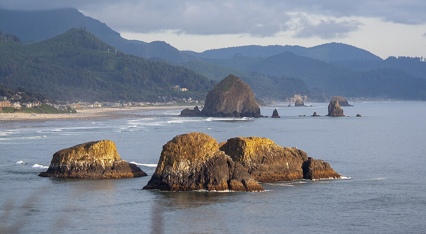 Cannon Beach Oregon Haystack Rock Coastal Landscape