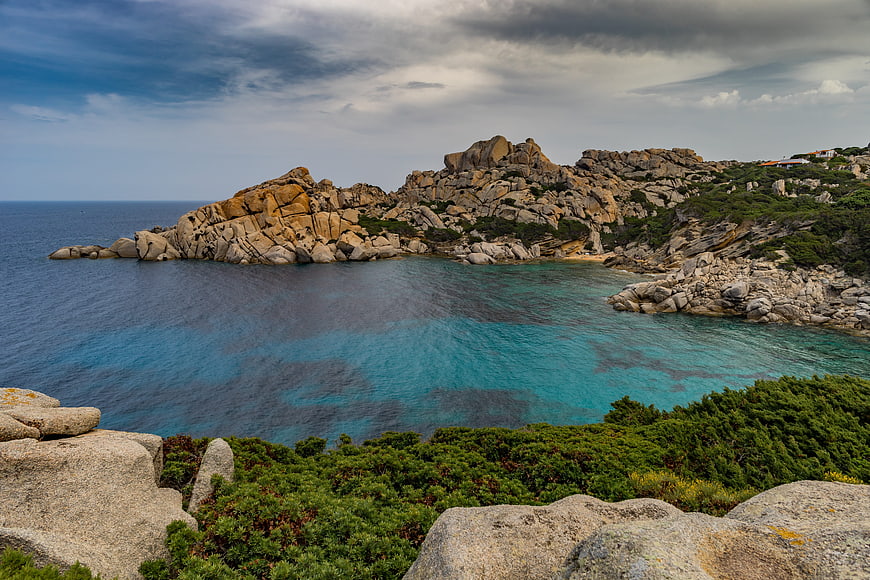 Scenic Coastal Landscape With Rocky Cliffs And Turquoise Sea