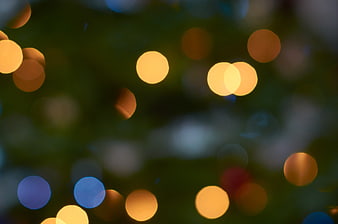 Abstract Bokeh Lights Background with Warm and Cool Tones