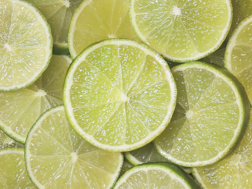 Fresh Sliced Limes Close-Up Pattern
