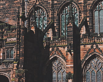 Gothic Cathedral Architecture with Intricate Stone Details