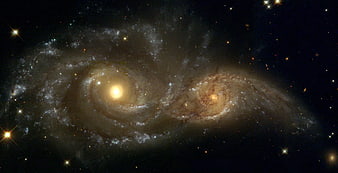 Interacting Spiral Galaxies NGC 2207 and IC 2163 in Deep Space