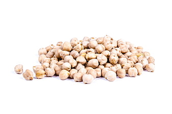 Pile of Dried Chickpeas Isolated on White Background