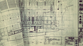 Architectural Blueprint and Engineering Construction Plan