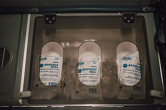 Sterile Bandage Rolls in Medical Storage Compartment