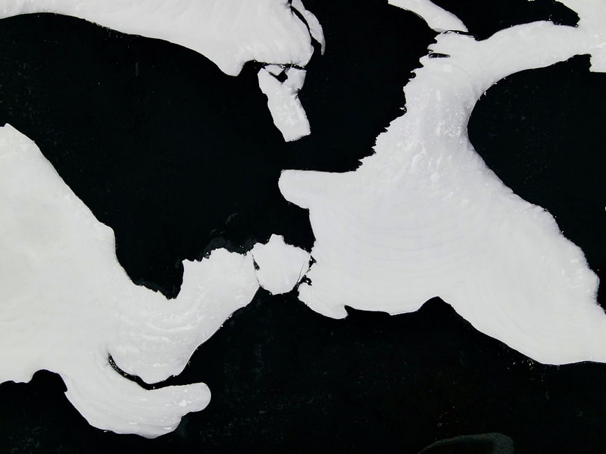 Abstract black and white ice texture pattern