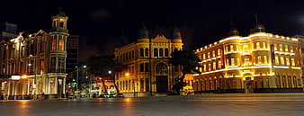 Historic Architecture In Recife, Pernambuco, Brazil At Night