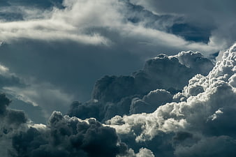 Dramatic Storm Clouds with Sunlit Edges