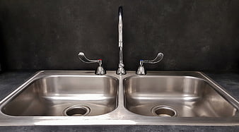 Modern Stainless Steel Double Kitchen Sink with Faucet