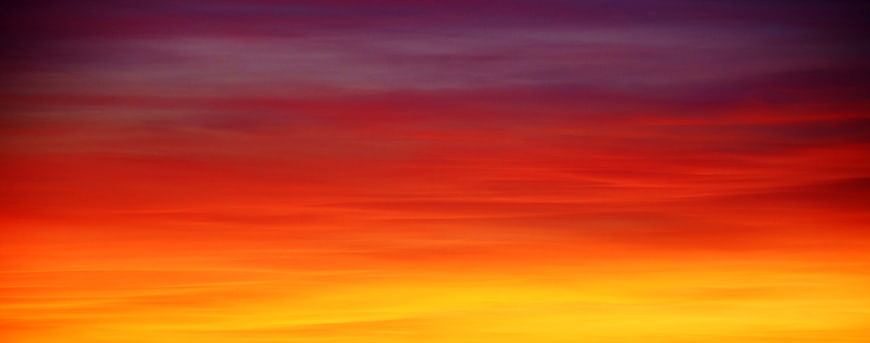Vibrant Red and Orange Sunset Sky Panorama
