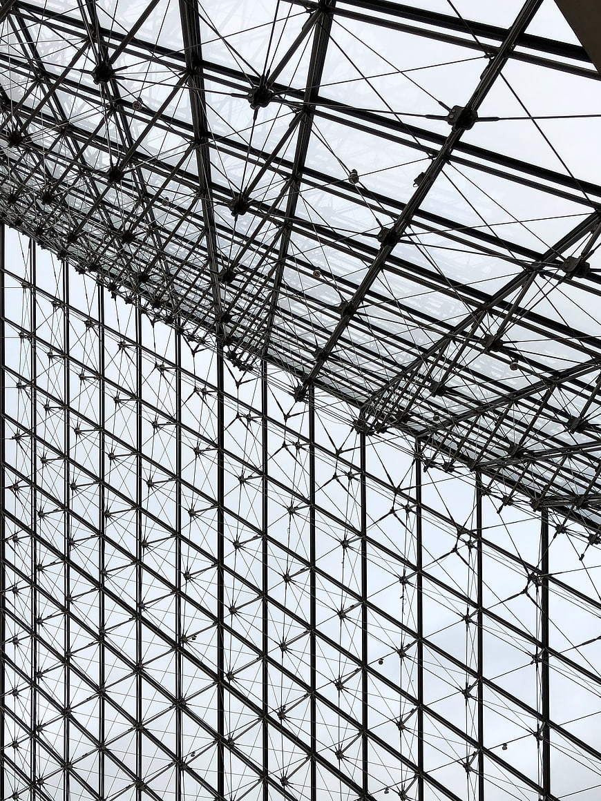 Abstract Geometric Metal Structure Architecture