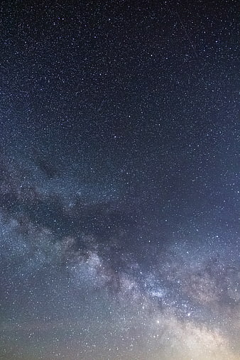 Vertical Milky Way Galaxy in Starry Night Sky