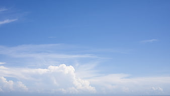 Blue Sky with White Clouds Background