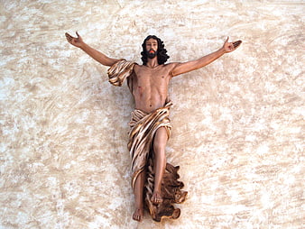 Statue of Jesus Christ on the Cross in Church
