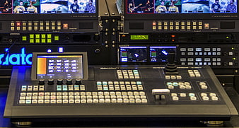 Professional Video Switcher Console in Broadcast Control Room