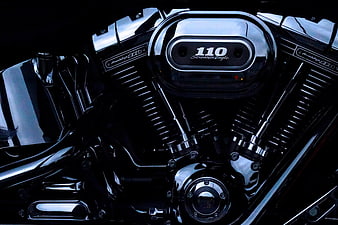 Close-up of Harley-Davidson Screamin Eagle 110 Engine