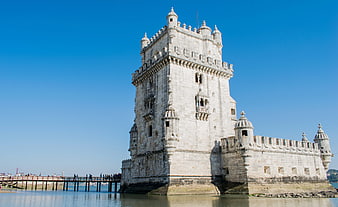 Belém Tower in Lisbon, Portugal on a Sunny Day