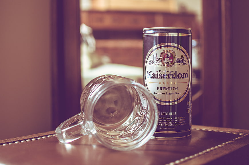 Bamberg Kaiserdom Premium German Lager Beer Can and Glass