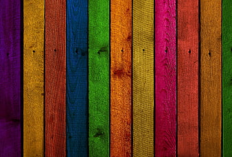 Colorful Vertical Wooden Planks Background Texture