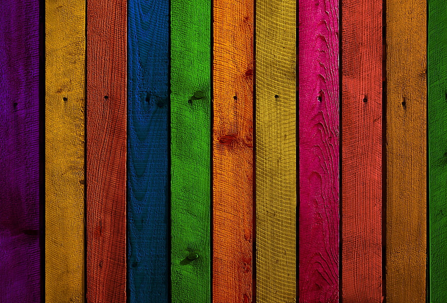 Colorful Vertical Wooden Planks Background Texture