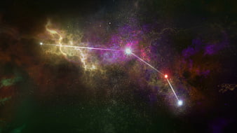 Cancer Constellation Star Map With Zodiac Symbol And Nebula Background