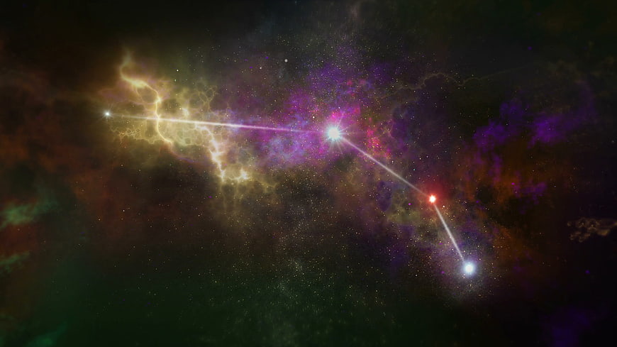 Cancer Constellation Star Map With Zodiac Symbol And Nebula Background