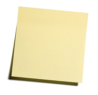Blank Yellow Sticky Note on White Background