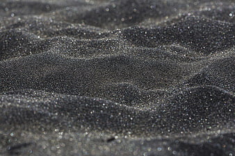 Macro Texture of Black Sand Dunes with Shallow Depth of Field