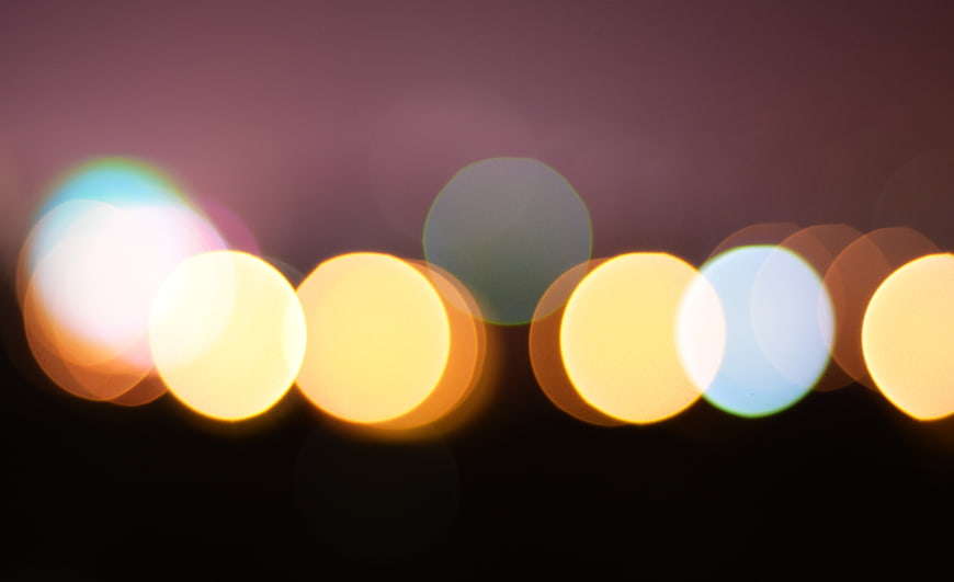 Abstract Night City Bokeh Lights Background