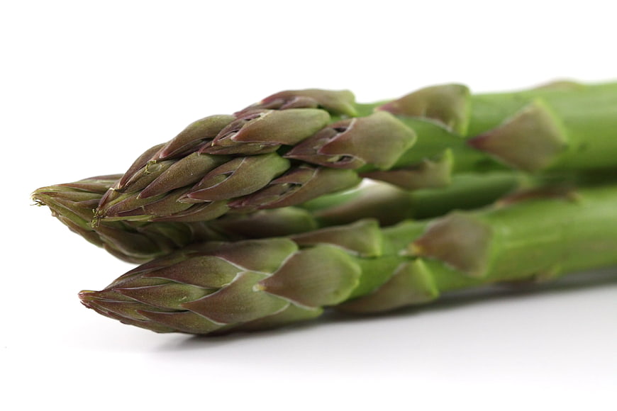 Fresh Green Asparagus Spears on White Background