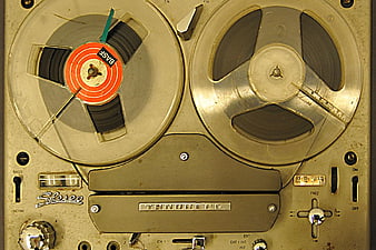 Vintage Tandberg Reel-to-Reel Tape Recorder Close-Up