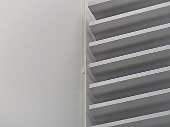 Abstract White Architectural Fins and Wall Detail