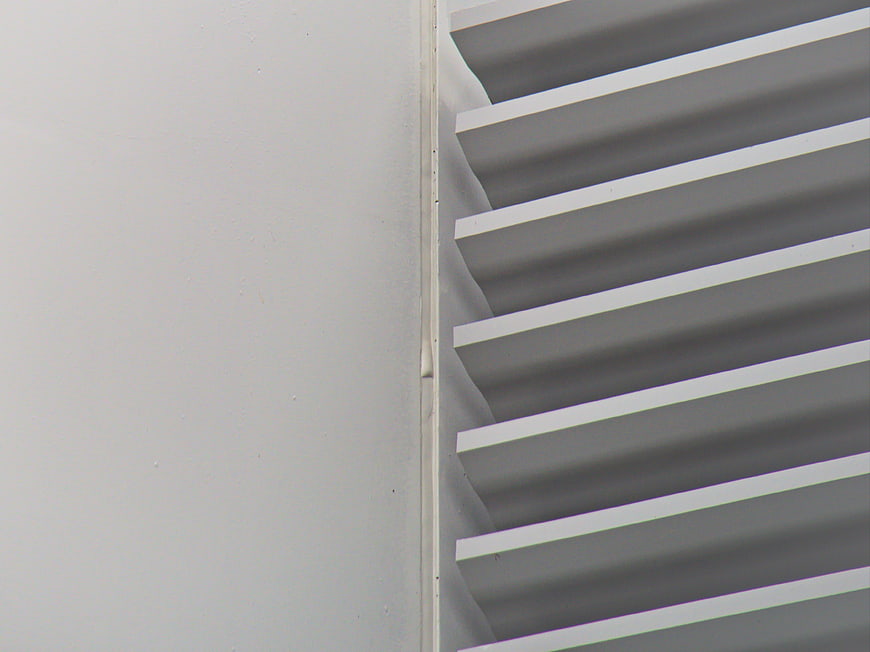 Abstract White Architectural Fins and Wall Detail