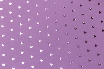 Purple Paper Background with Silver Foil Heart Pattern