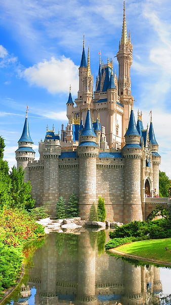 Cinderella Castle at Magic Kingdom with Reflection