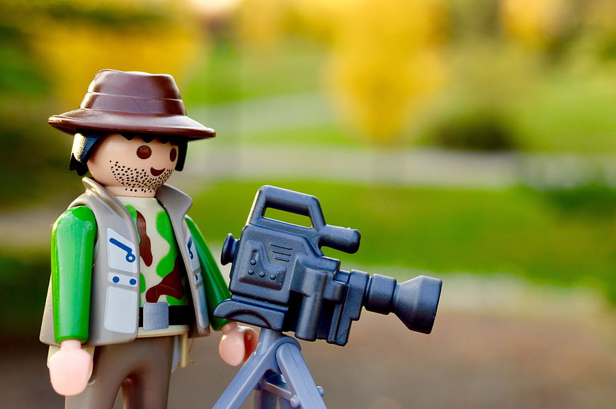 Playmobil Cameraman Figurine with Video Camera on Tripod