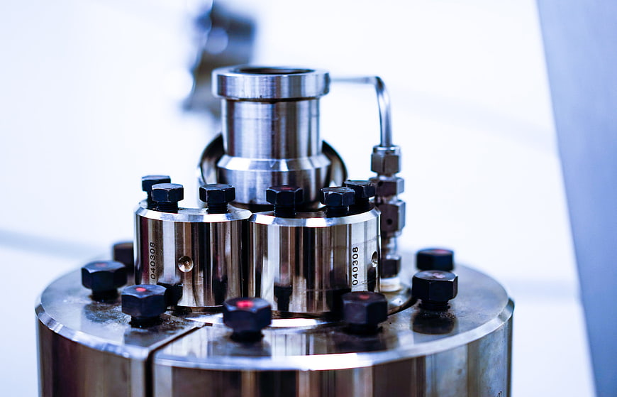Precision Stainless Steel Industrial Machinery Component Close-Up