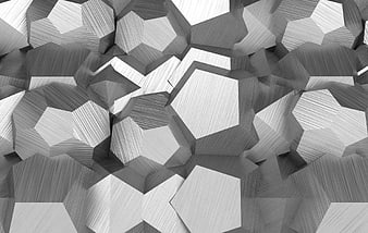 Abstract 3D Geometric Metallic Texture Background
