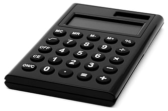 Black Calculator on White Background