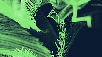 Abstract Green Digital Data Flow and Technology Background