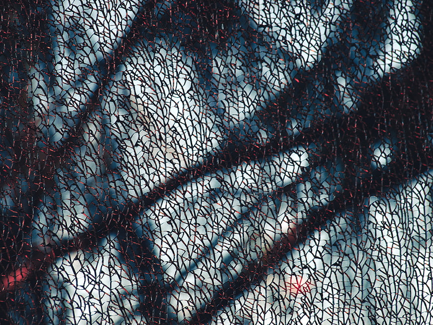 Abstract Shattered Glass Texture with Red and Blue Tones