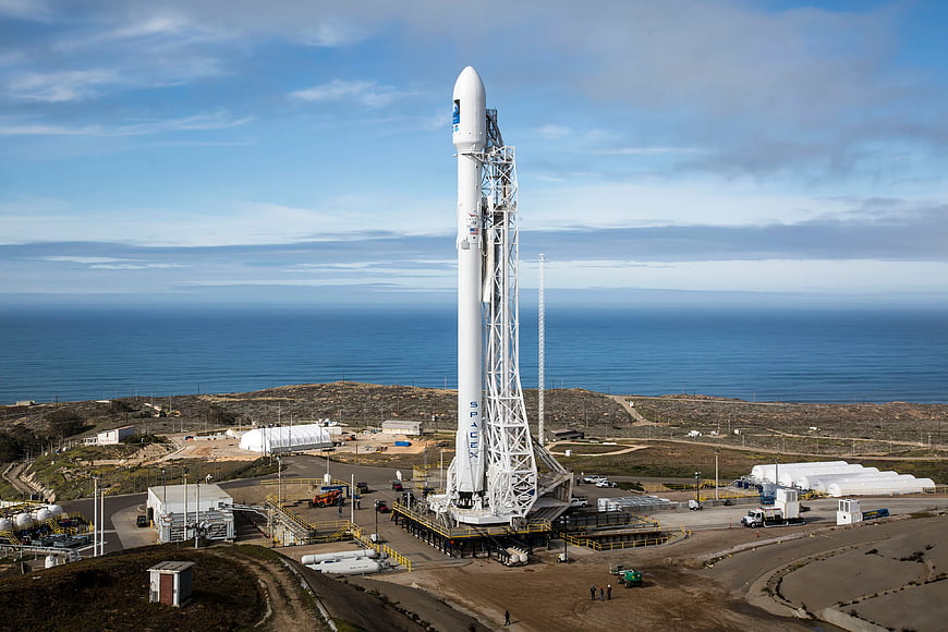 SpaceX Falcon 9 Rocket on Launch Pad
