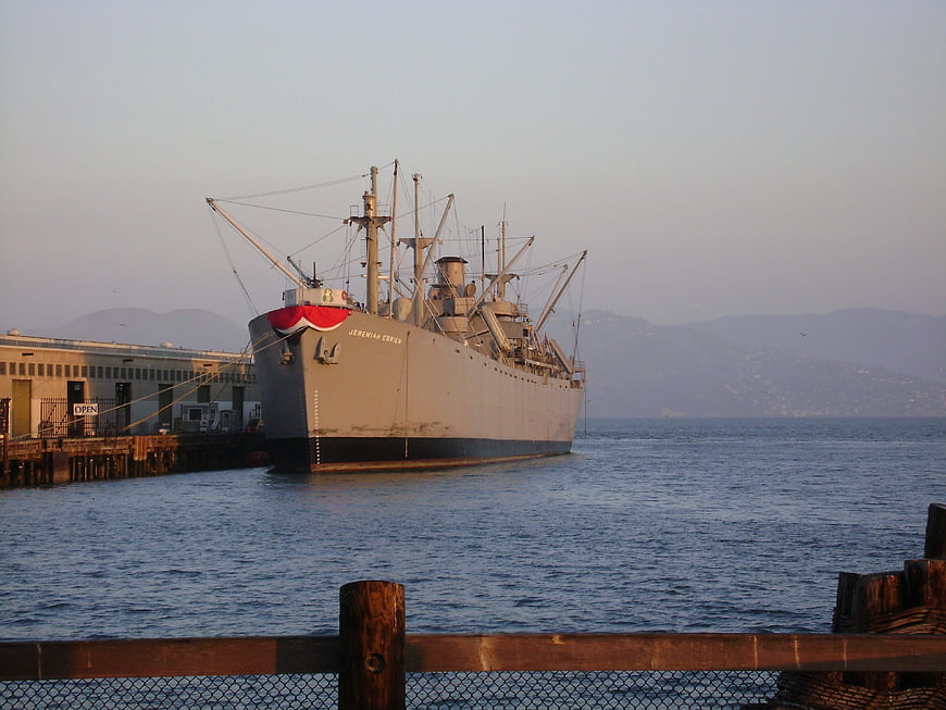 Historic Jeremiah O'Brien Ship Docked at Pier